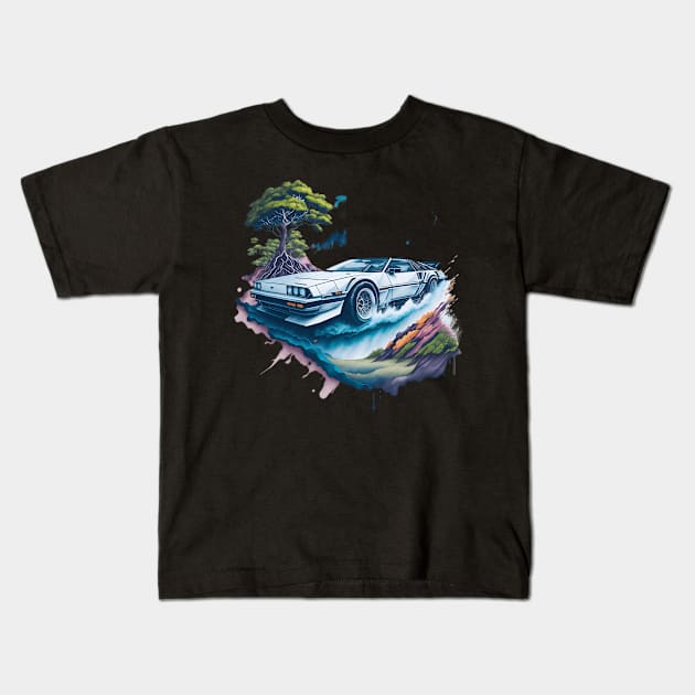 Summer Art DMC DeLorean Kids T-Shirt by Shop Goods